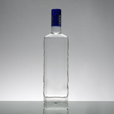 China Hot Stamping Surface Handling 1L Super Glass Whiskey Bottle Made of Crystal White Material for sale