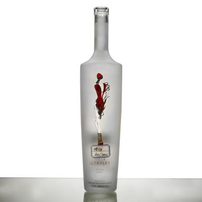 Cina 500 ml 700 ml 750 ml 1000 ml Acqua Blu Whisky Bevande alcoliche Alcol Bevande spiritose Bottiglia di vetro in vendita