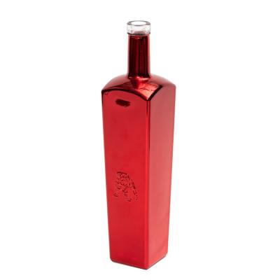 Chine Super Flint Glass Fancy Forme unique congelée 750 ml Spray de couleur vide Bouteille de verre de vin 500 ml pour alcool à vendre