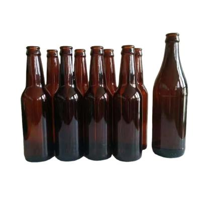 China 330ml 500ml Primary Color Bottle Crown Cap Amber Liquor Beer Glass Bottle for Direct for sale