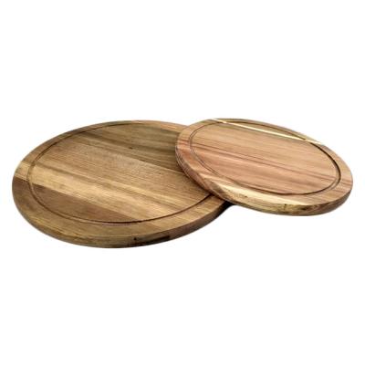 China 2 Piece Acacia Wood Sustainable Kitchen Chopper Wooden Cutting Board With Juice Groove for sale