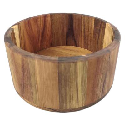 China Acacia Wood Salad Serving Bowl Sustainable Fruit Bowl for sale