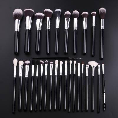 China Angular blush IPRESTA 30pcs beauty makeup tool set brush maquillaje de brochas private label foundation powder concealer black contour brush for sale