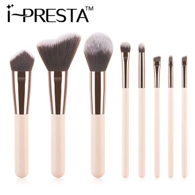 China Angular Blush IPRESTA Factory Women Crueltyfree Foundation Professional Soft Makeup 8pcs Cosmetic Brush Set for sale