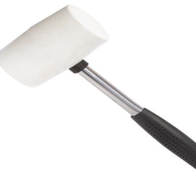 China White Rubber Machinist Hammer Mallets With Steel Handle 8-32oz for sale