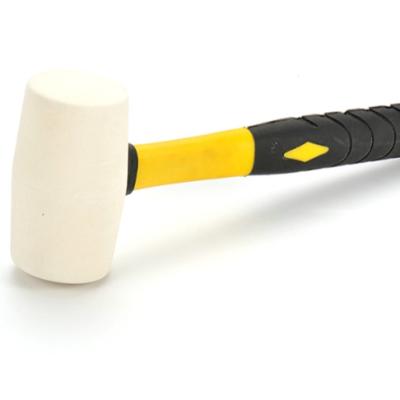 China White Rubber Machinist Hammer Hammer Mallet With Fiberglass Handle for sale