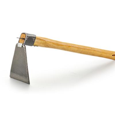 China Wooden handle mini steel hoe with wooden handle for sale