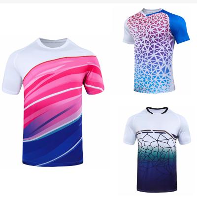 China China Manufacturer Custom Design Quick Badminton Tennis Shirt Good Stretch And Tear Dry Uniform for sale