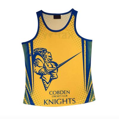 China Custom Wholesale Anti-pilling Tank Top Thailand Sport Invests Men's Running Singlet for sale