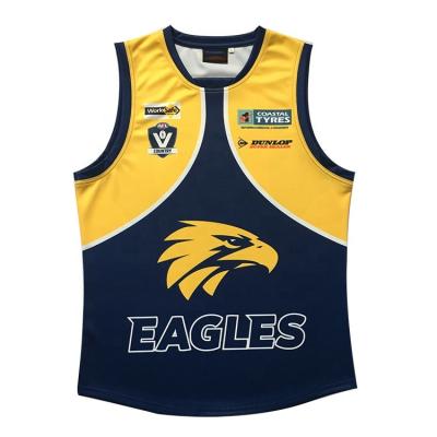 China Antibacterial Custom Australian Soccer Jerseys Full Sublimation AFL Footy Rules Uniform Jersey for sale