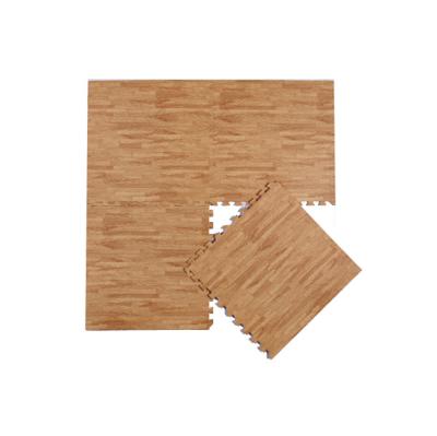 China Wood Grain On Plane High Quality Thermal Transfer 60*60 Wood Grain Eva Foam Puzzle Floor Mat for sale