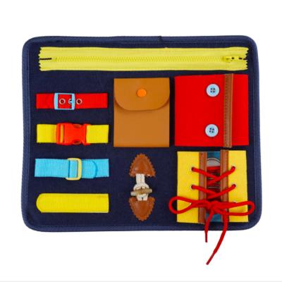 China Eco-friendly Material Wall Mount Toddler Educational Learn Early Sensory Board Toy Felt Busy Board Baby Activity for sale