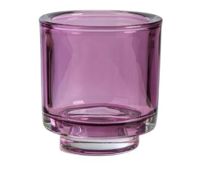 China Home Decoration Candle Holder Jar High Grade Glass Cylinder Frosted Candle Jar for sale