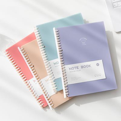 China Different Design B5 Colors Spiral Notebook PVC Coating Hard Cover Notebook Waterproof Diary Notebook for sale