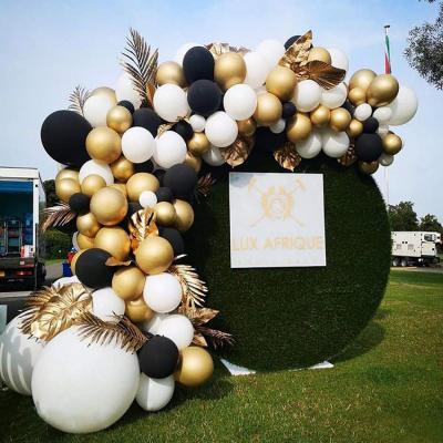 China Toy Birthday Balloon Wedding Backdrop Graduation Party Black Gold Foil Balloon Garland Wholesale Advertising for sale