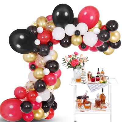 China Advertising Toy New Model Black DIY Balloon Arch Kit Balloon Wedding Decoration Confetti Red Balloon Garland for sale