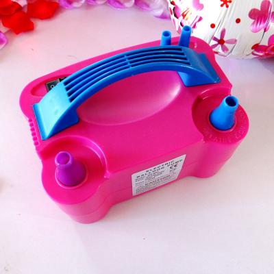 China Advertising Toy Portable Dual Nozzle Pink 110V 600W Red Electric Balloon Blower Pump Inflator for Decoration for sale