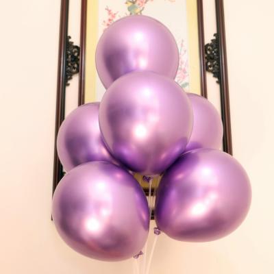 China Advertising Wholesale 12 Inch Toy 100pcs Gold Inflatable Silver Rose Metal Color Red Wish Balloon Round Latex Balloons for sale