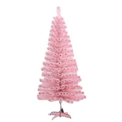 China Eco-friendly Christmas hotel decoration new arrival stage decoration sheet PE PVC Christmas tree red mixed pink for sale