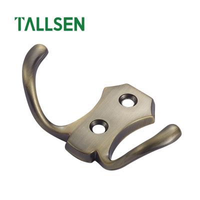 China High Quality Firm Household Style Retro Hardware Pattern Zinc Alloy Metal Wall Mount Clothes Hooks for sale