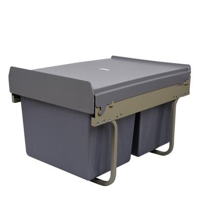 China Sustainable Plastic Kitchen Hidden Pull Out Waste Basket Bin For Sink Cabinet for sale