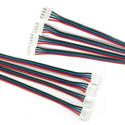 China Flexible custom HX2.54 4 Pin to 6 Pin colorful flat ribbon electrical wiring cable for 3D printers for sale