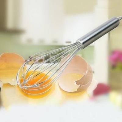 China Viable Handheld Round Handle Stainless Steel Manual Egg Mixer Egg Mixer Cooking Kitchen Tools Egg Beater for sale