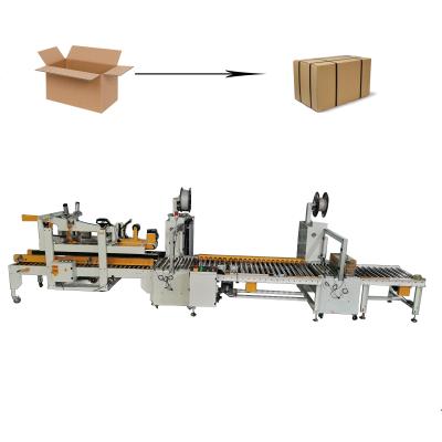 China Automatic Food Carton Box Sealing Machine Strapping Sealer Machine Packaging Machinery for sale