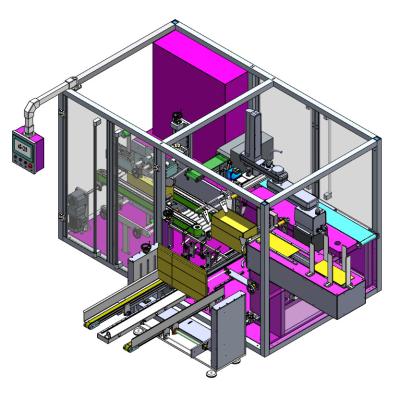 China Custom Automatic Food Carton Box Forming Packaging Machine Case Filling Sealing Packer for sale