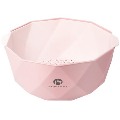 China Viable Plastic Fruit and Vegetable Basket Double-Layer Fruit Basket Multifunctional Drain Basket for sale