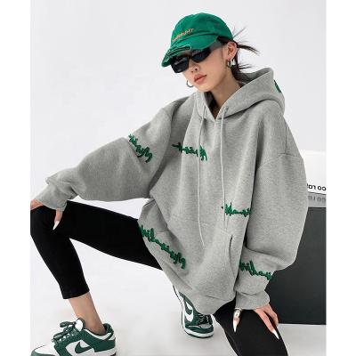 China 2022 Autumn Korean Design Women Hooded Anti-wrinkle 100% Cotton Fleece 3D Sweatshirts Breath Printing Pullover Hoodies for sale