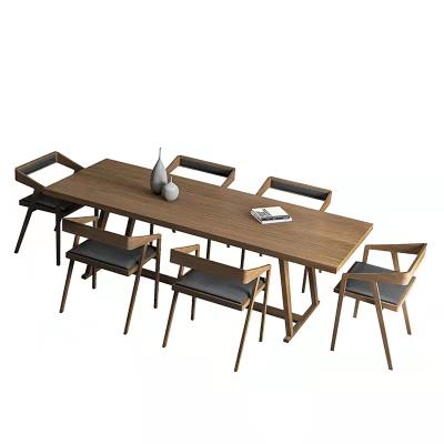 China LANRAN Eco-friendly Solid Wood Luxury Dining Table and Chairs Set 4 Home Office Furniture for sale