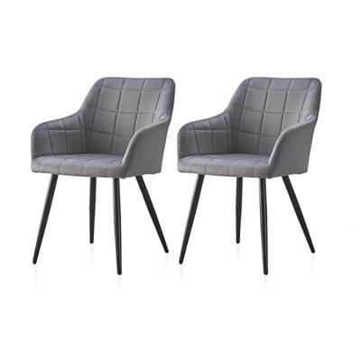 China Nordic & Modern Minimalist LANRAN Gray Nordic Velvet Chairs Luxury Velvet Lounge Chair Home Furniture for sale