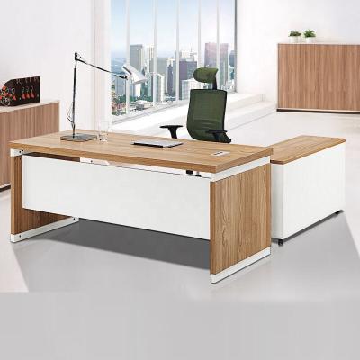 China flame retardant & LANRAN White Luxury Modern Office Furniture Waterproof Executive Wooden Office Manager Chair for sale