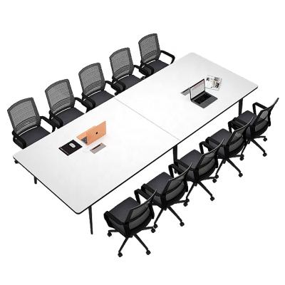 China Invisible Box Filling & LANRAN E1 MFC USB 6/8/10/12 Panel People Meeting Table Steel Large Office Luxury Furniture for sale