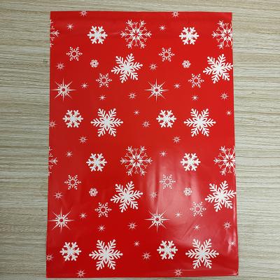 China Nice Red Pink Snowflake Printing Mailing Bags For Christmas Decorations Packaging Courier Poly Mailers Plastic Clothing Courier Mailing Bag for sale