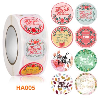 China Heat Sensitive Custom Printed 500 Pcs 2.5cm 1 Inch Roll Self Adhesive Christmas Label Thank You Sticker For Supporting My Small Business for sale