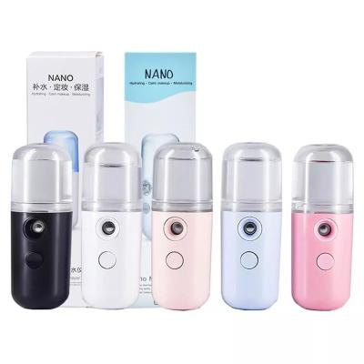 China Small Bottle Moisturizer Spray Water Meter Nano Sprayer Steaming Cold Face Steamer Charging Mini Portable Beauty Equipment Alcohol Sprayer for sale