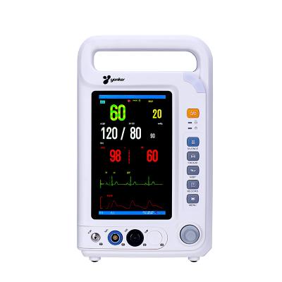 China Hosipital 7 Inch Real Color TFT Screen ECG Heart Rate Blood Pressure Machine for Hospital and Clinic Multiparameter ICU Monitor for sale