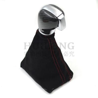 China For Golf 7 DSG Carbon Fiber Gear Knob Main Gear Shift Knob With Suede Boots For VW Golf 7 Car Modification Golf VII Variant for sale