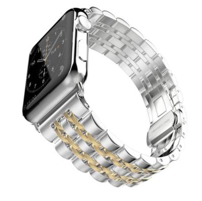 China Luxury Brand Luxury Metal Strap For Apple Watch 7 Series 6 5 4 3 2 1 Stainless Steel Band 4145mm Metal Band for sale