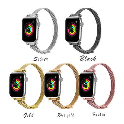 China Fashion Stainless Steel Youth Milan Magnetic Strap For iWatch Series Small Size Magnetic Strap For Apple Watch6/5/4/3/2/1SE for sale