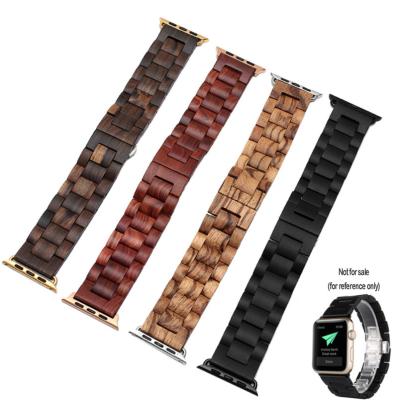 China Luxury Brand Apple Watch Wooden Series 5/4/3 Strap Band For Apple Watch Wooden Strap 38mm 40mm 42mm 44mm Factory Factory for sale