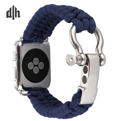 China Sports 7 Strand 550 Handmade Paracord Bulk Band Compatible with Apple Watch i Watch Umbrella Rope Sport Band Strap Outdoor for sale