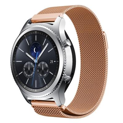 China High Milanese Mesh Stainless Steel Strap For Galaxy Watch Band 20mm Stainless Steel Texture Magnetic Attraction Buckle 22mm for sale