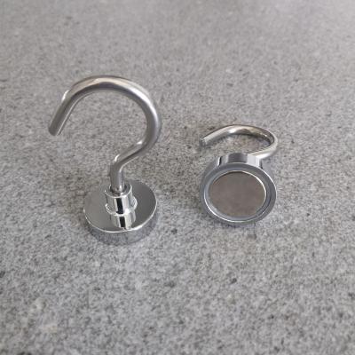 China Industrial Strong Powerful Neodymium Magnet D25 Magnetic Hooks for sale