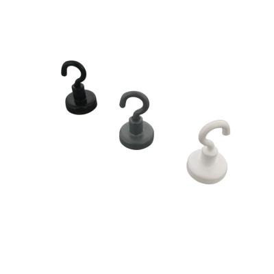 China White Industrial Magnet Ferrite Ceiling Magnets Hooks for sale