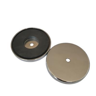 China RB80 Industrial Hard Magnet Ferrite Round Base Magnets for sale