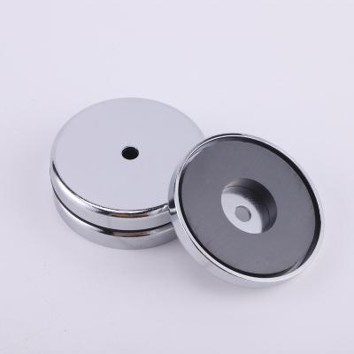 China Ferrite RB60 Diameter 60mm Diameter 60mm Magnet Round Round Base Hard Magnets Flat Pot Magnets for sale