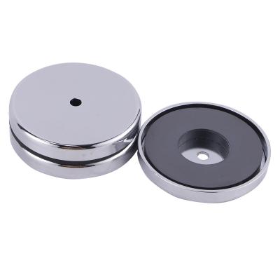 China Ferrite RB80 Diameter 81.3mm Diameter 81.3mm Magnet Round Round Base Hard Magnets Flat Pot Magnets for sale